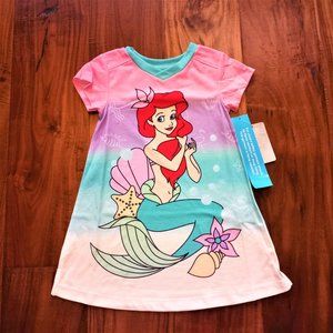 Disney NWT Ariel Little Mermaid Nightgown Lightweight